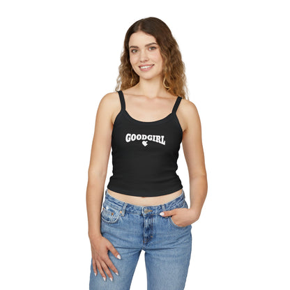 Casual Black Tank Top Good Girl